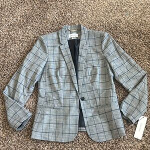 Calvin Klein Gray Plaid Women's Blazer